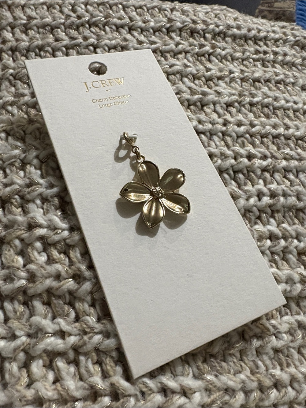 J. Crew Gold Flower Charm/ Pendant